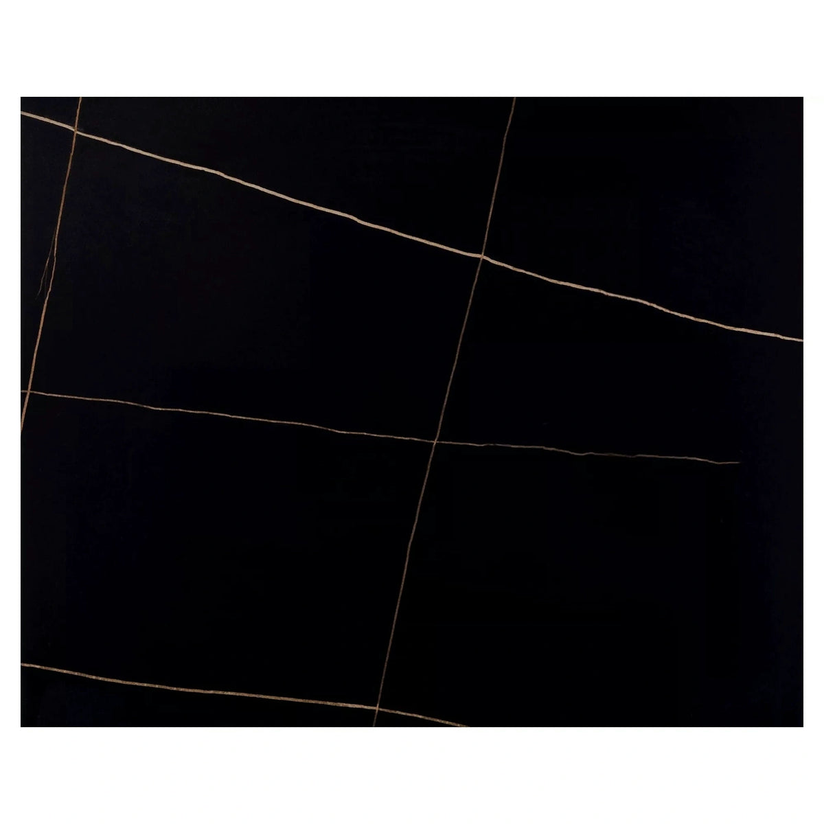 Masa RION, negru mat cu efect de marmura, ceramica/metal, 80x80x76 cm