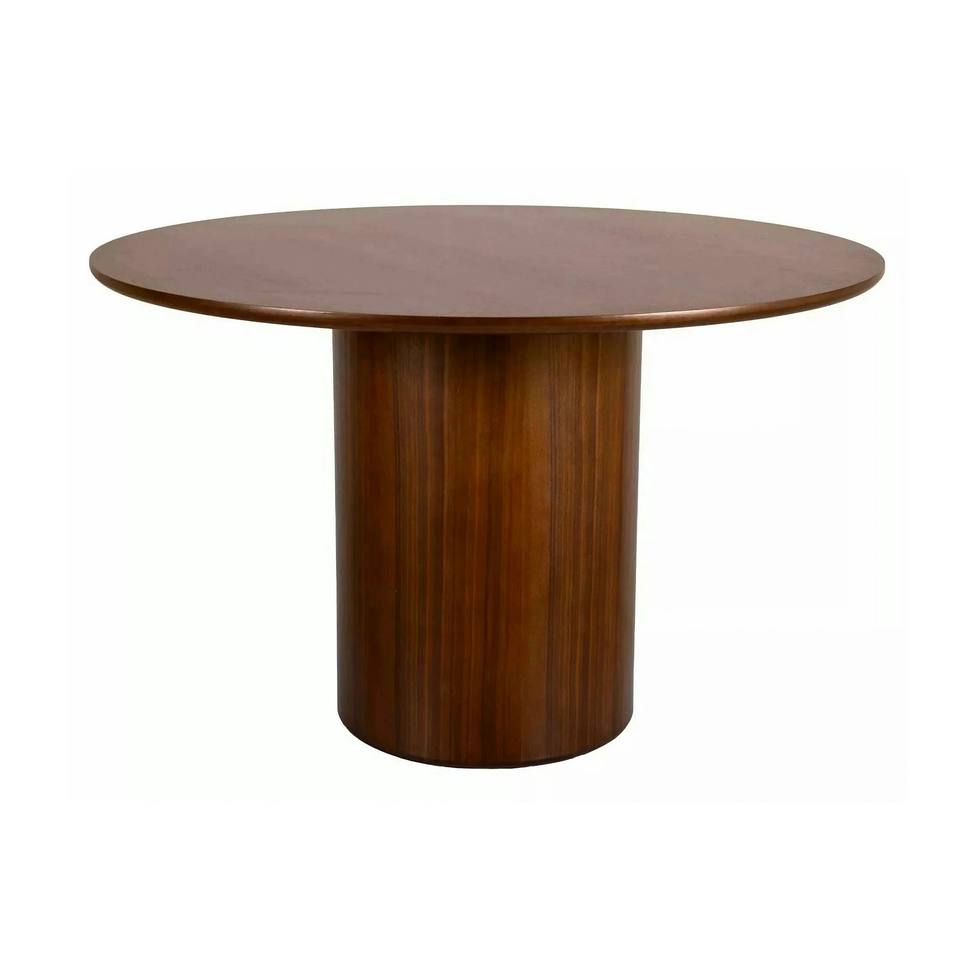 Masă RONDO, nuc, furnir/MDF, Ø120x76 cm