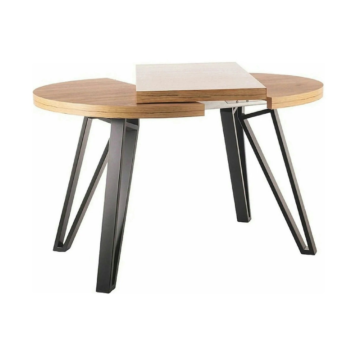Masa rotunda 100 GALAXY, stejar artisan/negru, PAL laminat/metal