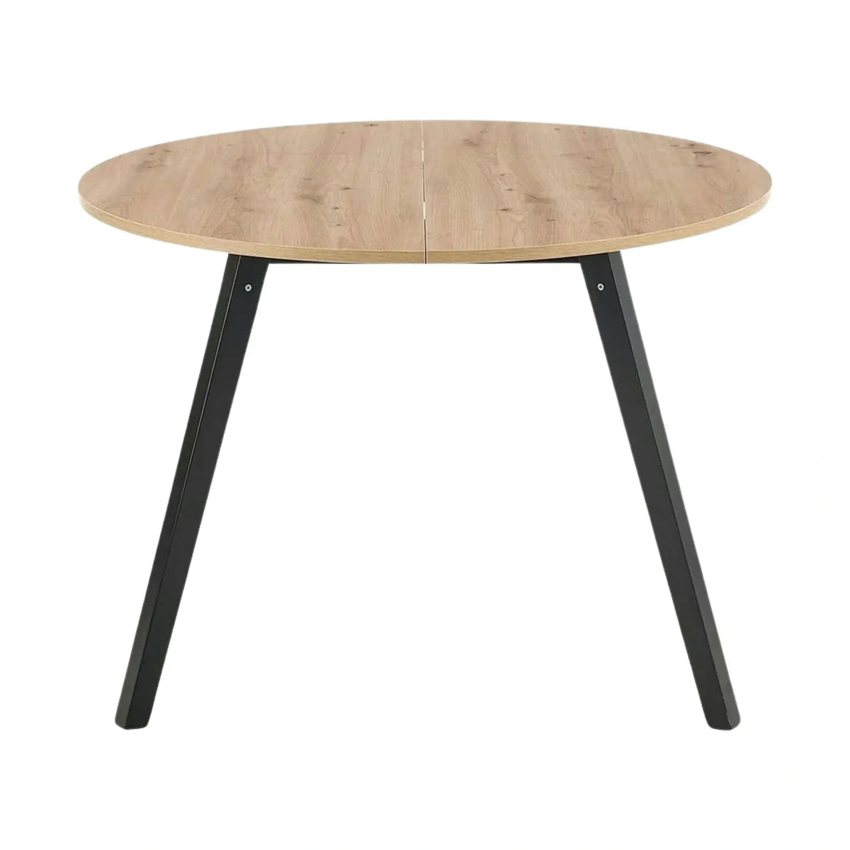 Masa rotunda extensibila bucatarie RUBEN, stejar artisan/negru, 102/142x102x73 cm