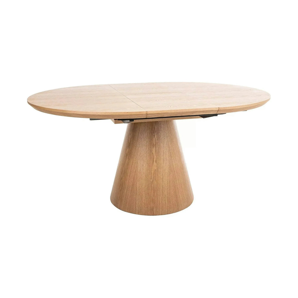 Masa rotunda extensibila living ANGEL II, stejar, 120/160x120x75 cm