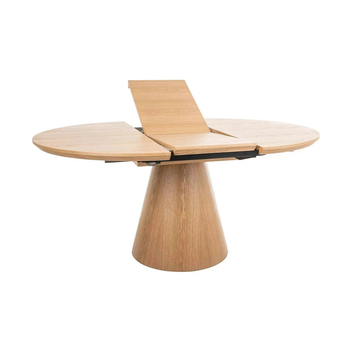 Masa rotunda extensibila living ANGEL II, stejar, 120/160x120x75 cm