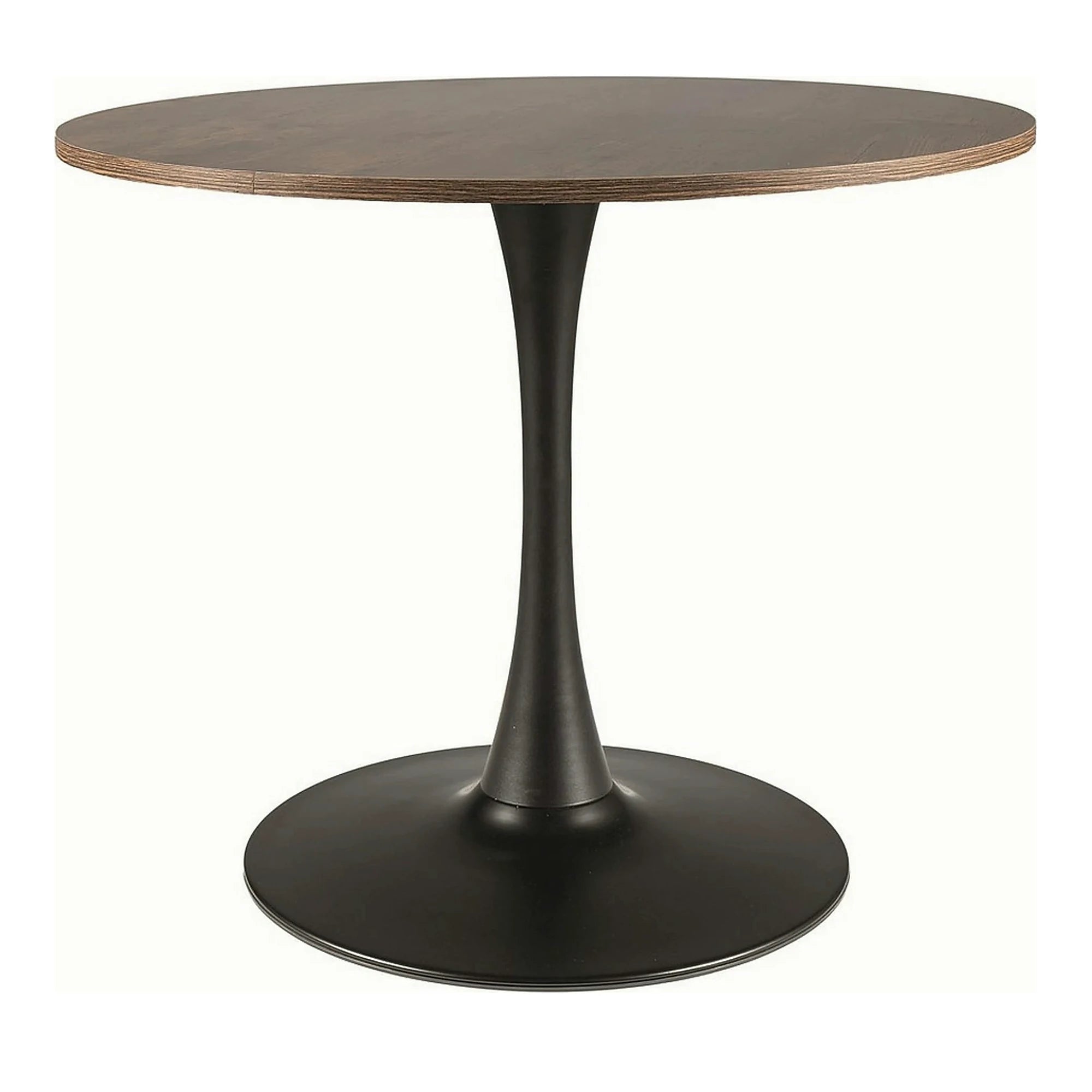 Masa rotunda lemn bucatarie AMADEO II, nuc/negru mat, 90x76 cm