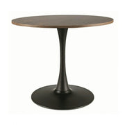 Masa rotunda lemn bucatarie AMADEO II, nuc/negru mat, 90x76 cm