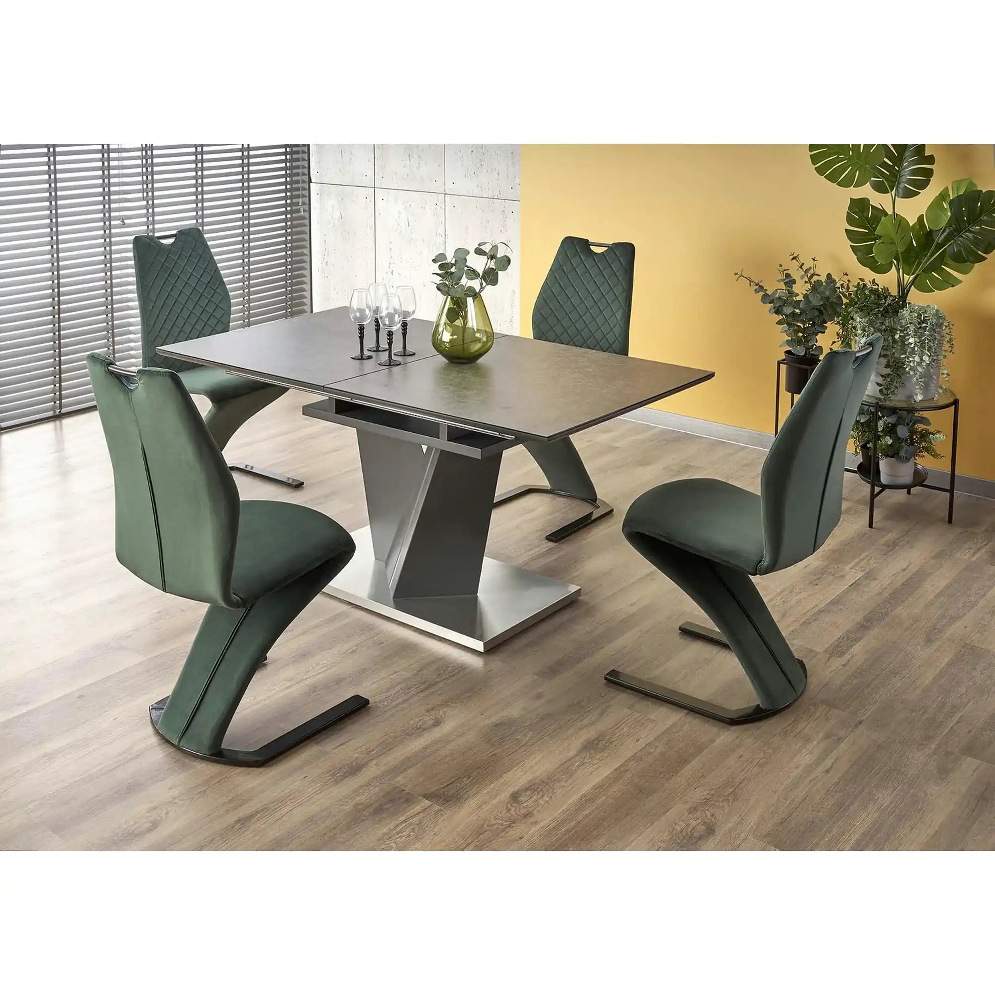 Masa SALVADOR, gri, 160/200x90x77 cm