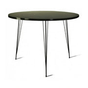 Masa SANDALF, negru cu efect de marmura, PAL melaminat, 90x90x75 cm