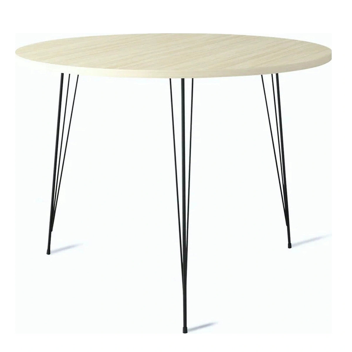 Masa SANDALF, stejar/negru, PAL melaminat/metal, 90x90x75 cm