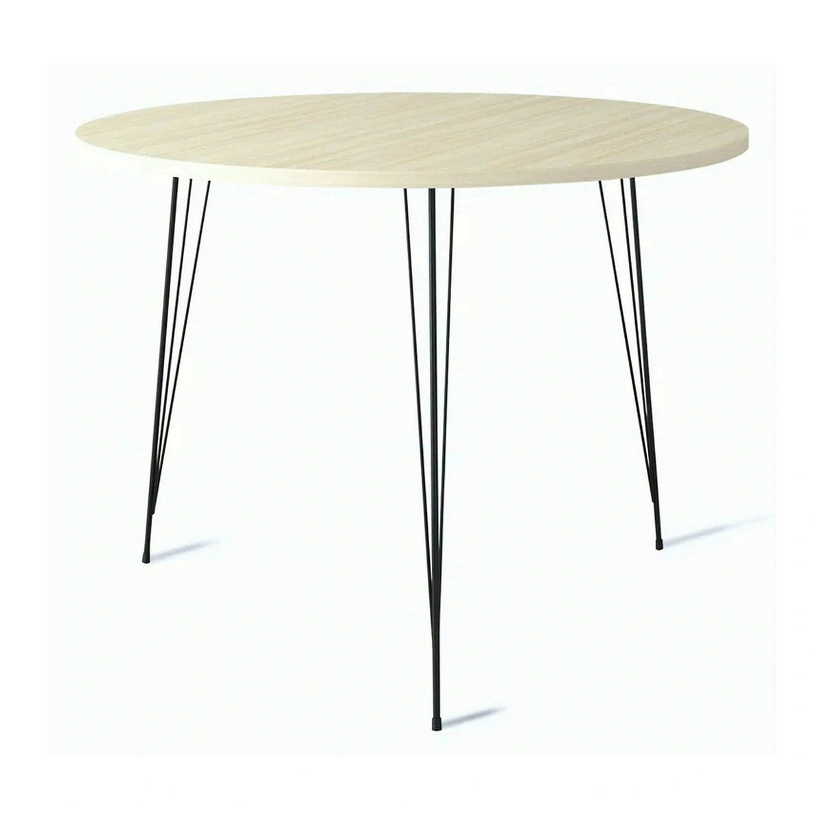 Masa SANDALF, stejar/negru, PAL melaminat/metal, 90x90x75 cm