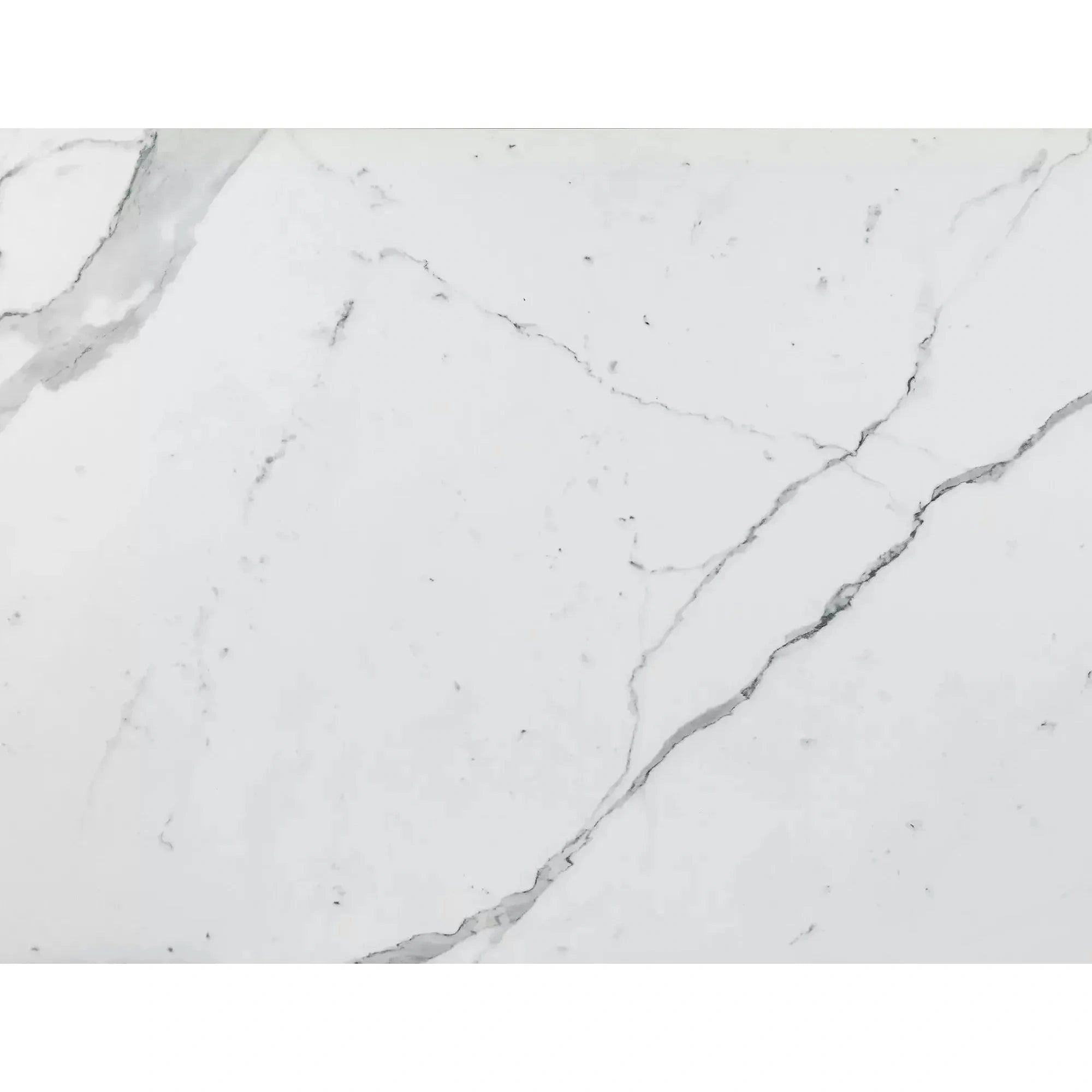 Masa sticla securizata DOLCE, alb cu efect de marmura/stejar, 180/240x95x76 cm