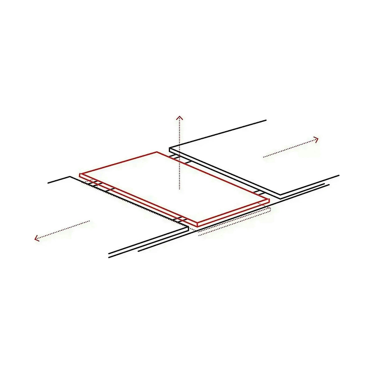 Masa sticla securizata DOLCE, gri mat/nuc, 180-240x95x76 cm