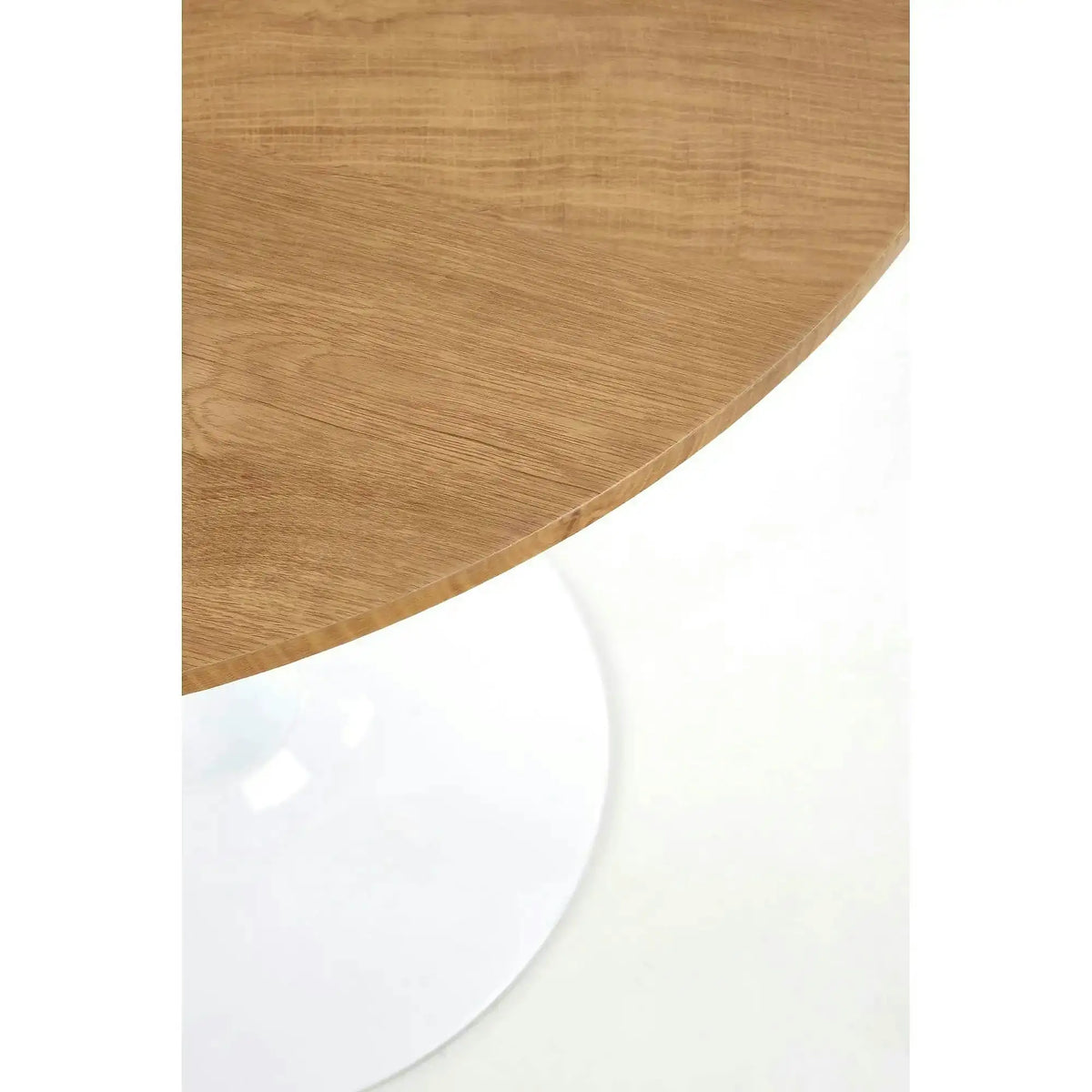 Masa STING, stejar/alb, 80x73 cm