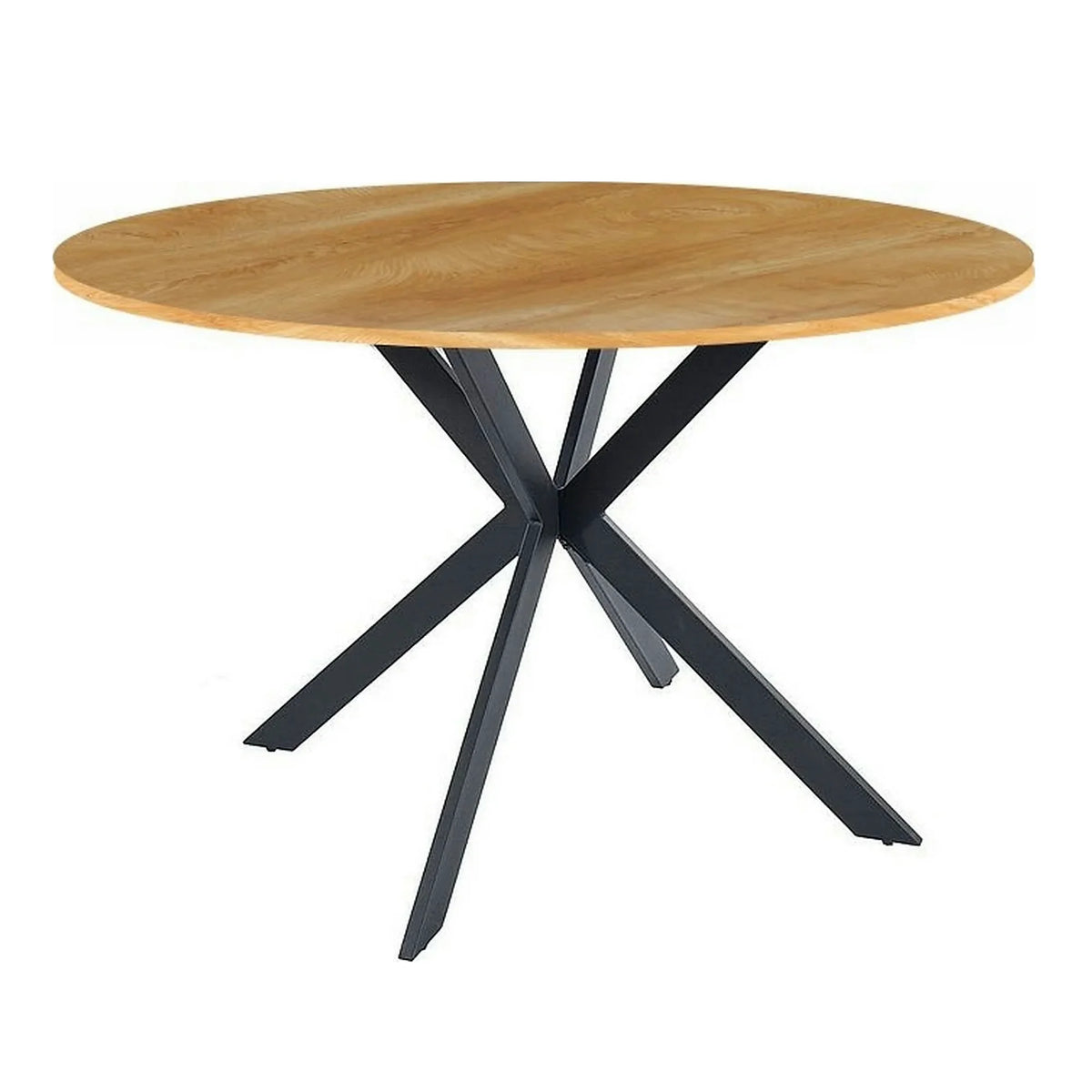 Masa TALIA II, stejar/negru mat, 90x90x76 cm