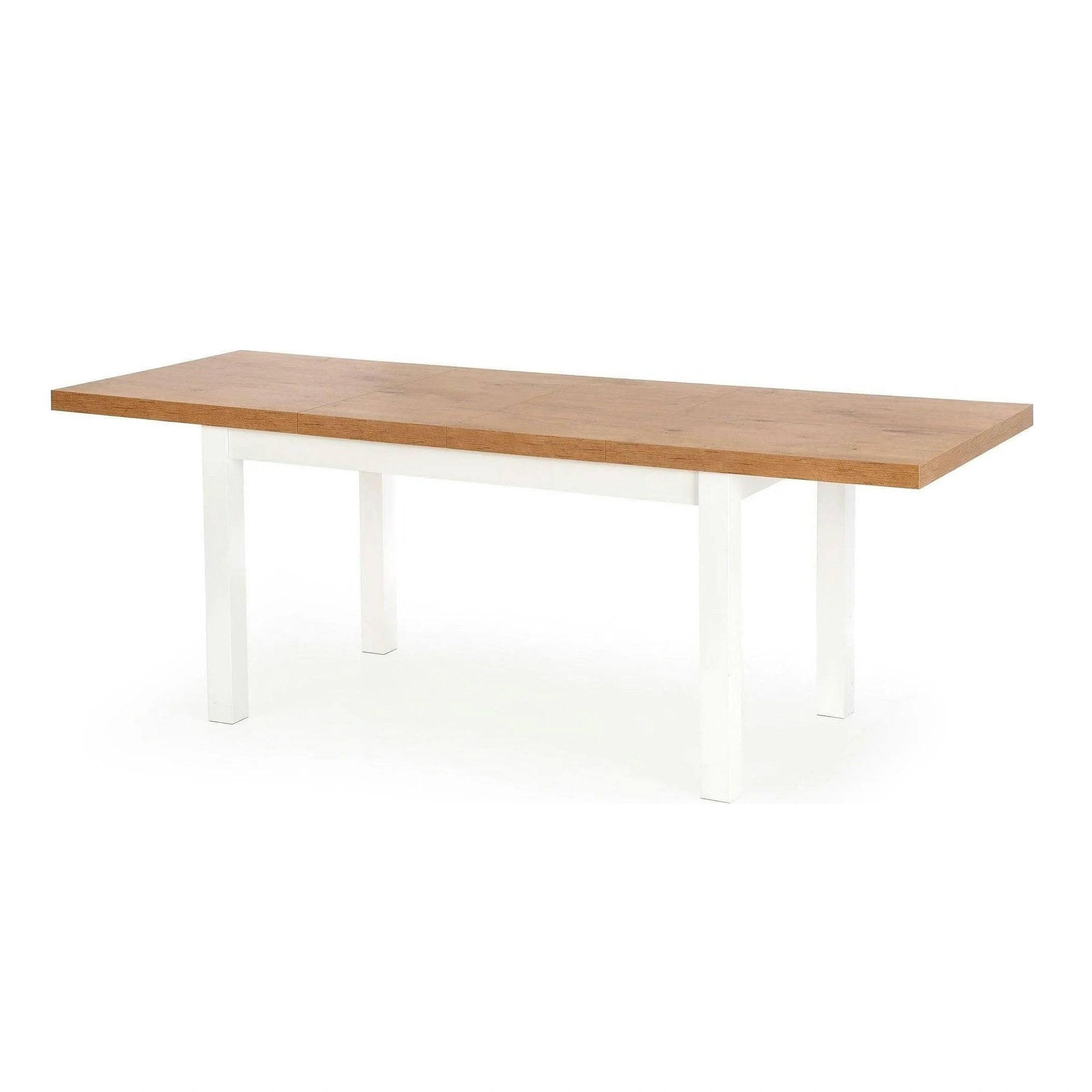 Masa TIAGO, stejar/alb, 140/220x80x76 cm