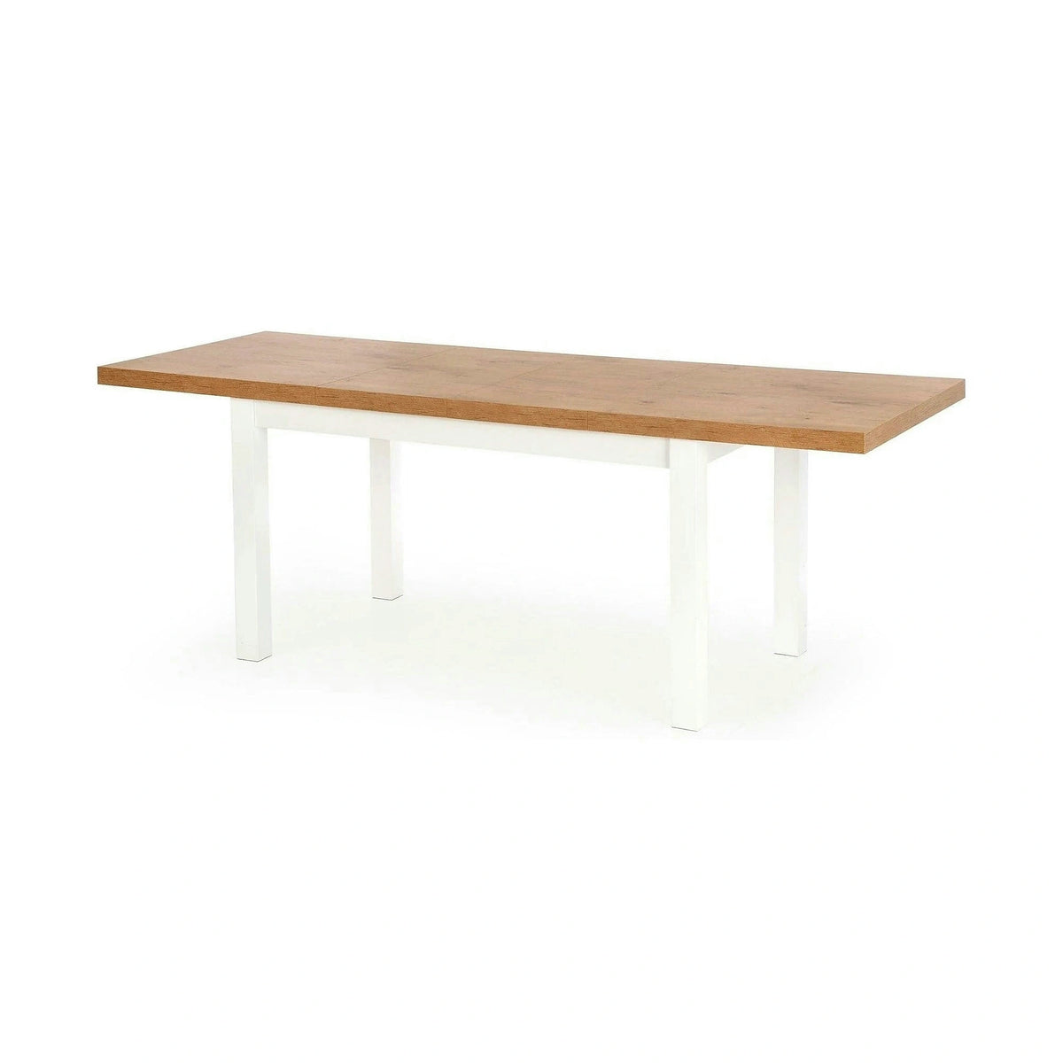 Masa TIAGO, stejar/alb, 140/220x80x76 cm