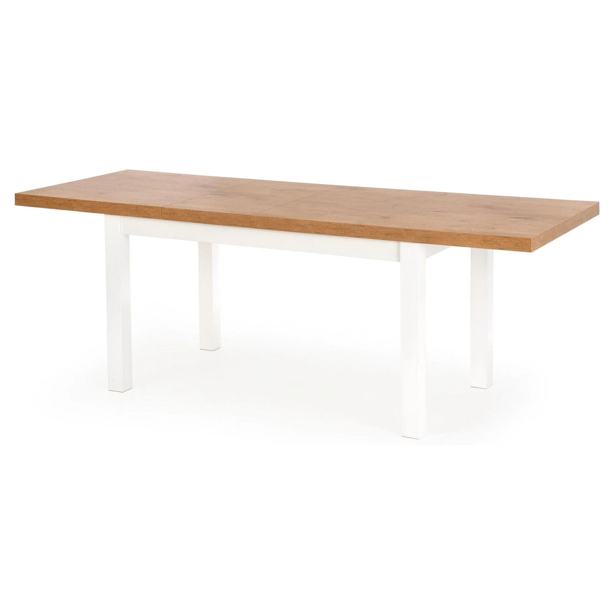 Masa TIAGO, stejar/alb, 140/220x80x76 cm