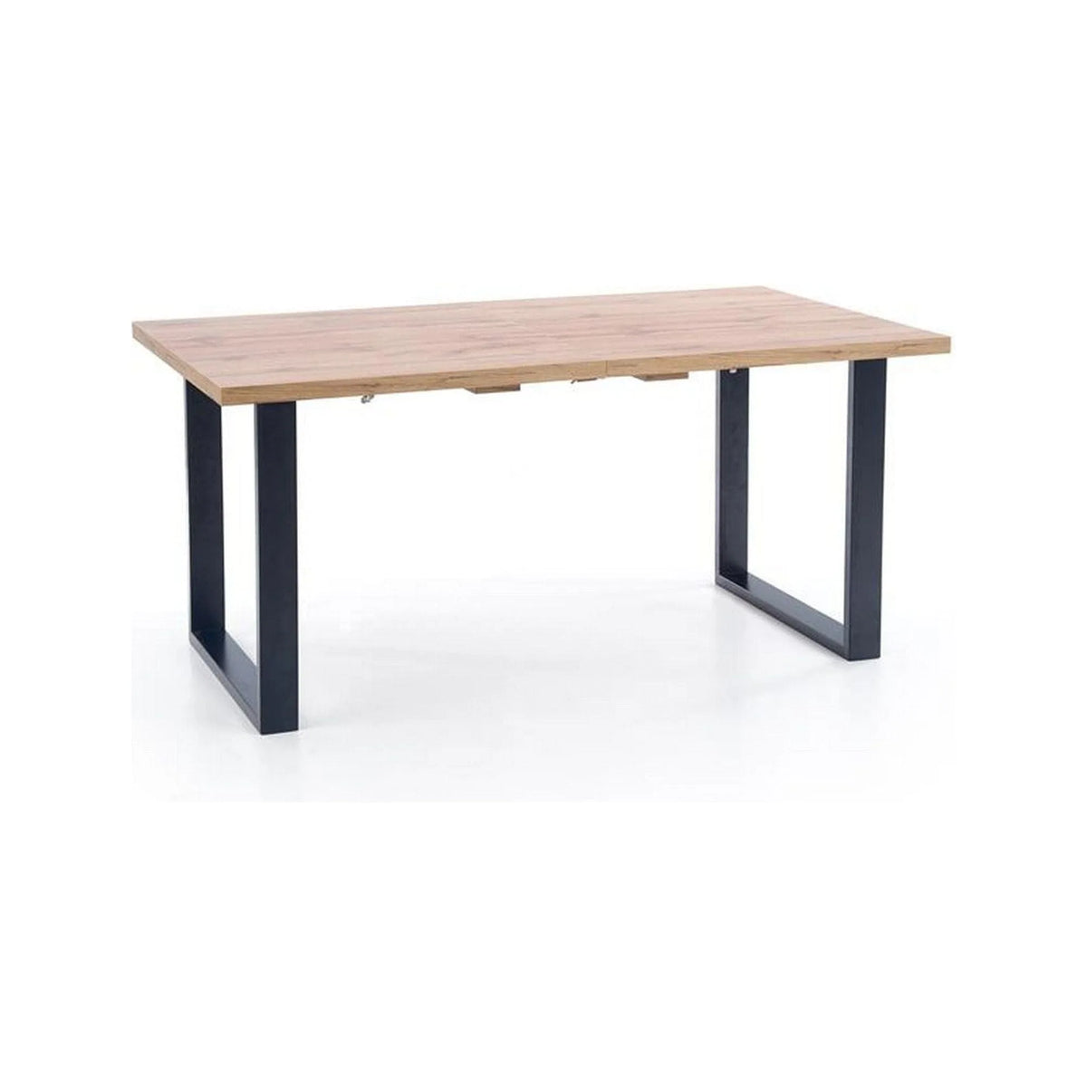 Masa VENOM, stejar wotan/negru, PAL/otel, 135/185x85x74 cm