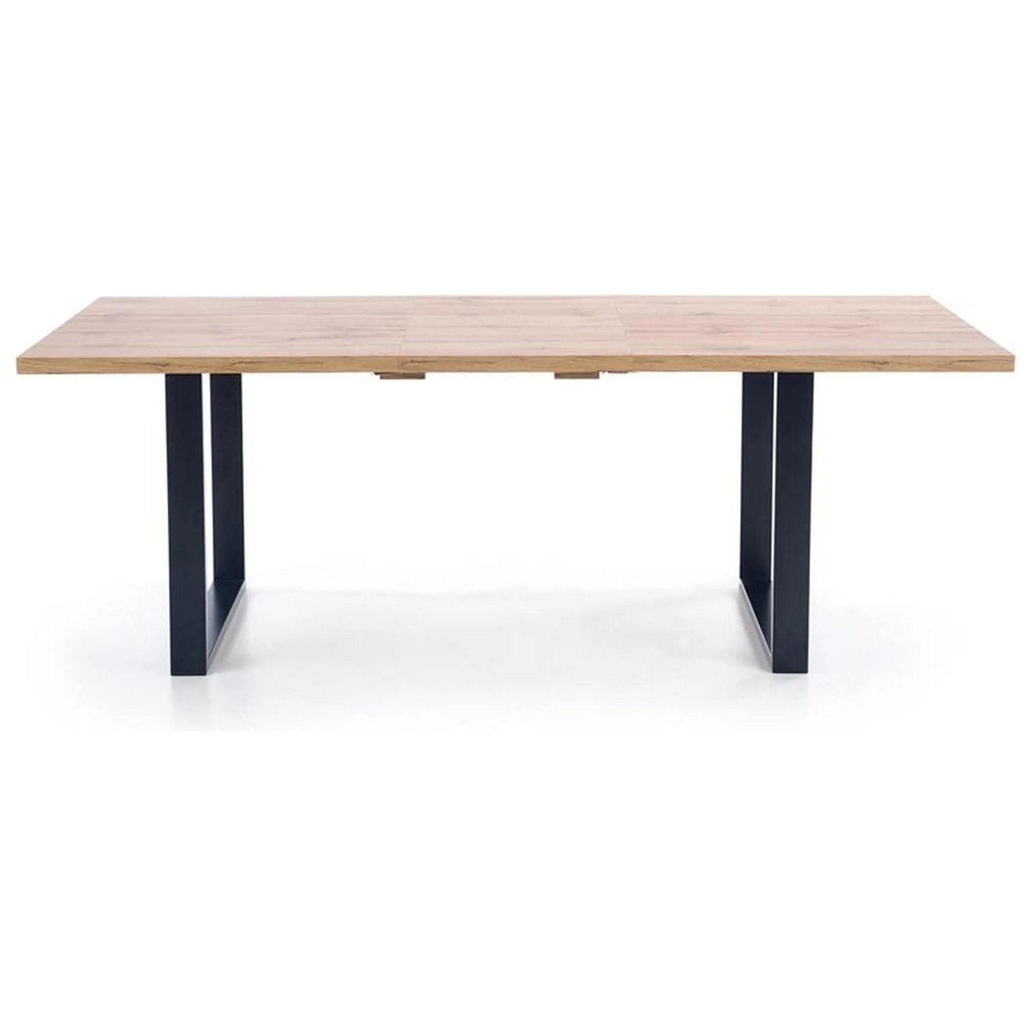 Masa VENOM, stejar wotan/negru, PAL/otel, 135/185x85x74 cm