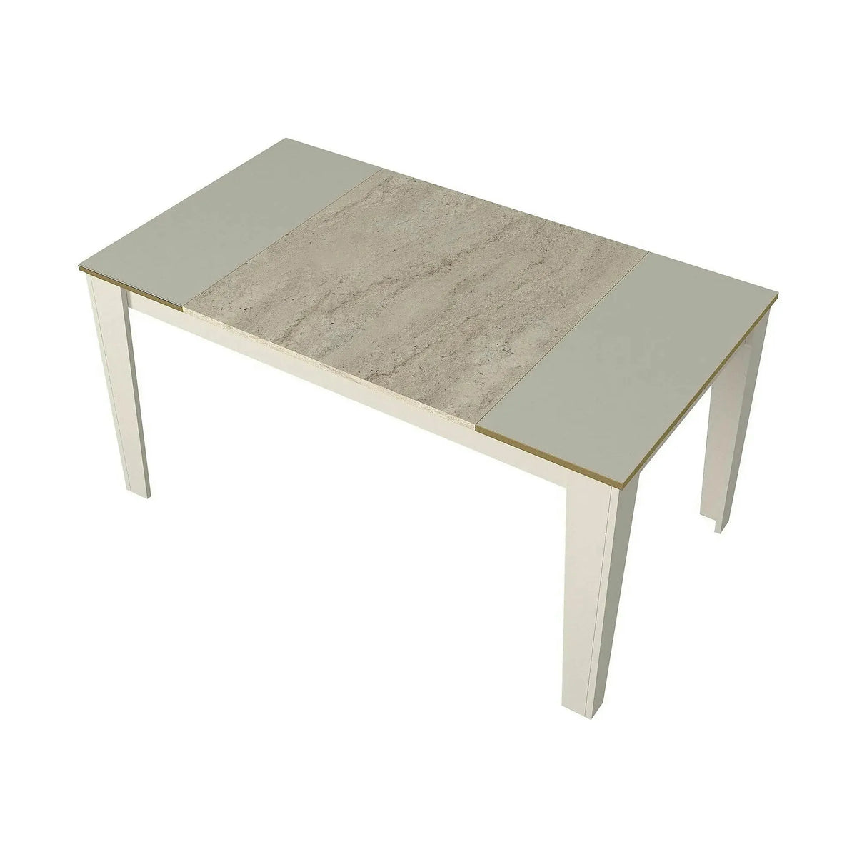 Masa VEYRON, crem/bej cu efect de marmura, PAL melaminat, 145x85x76 cm
