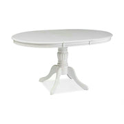 Masa vintage alba OLIVIA, 106/141X106X76 cm