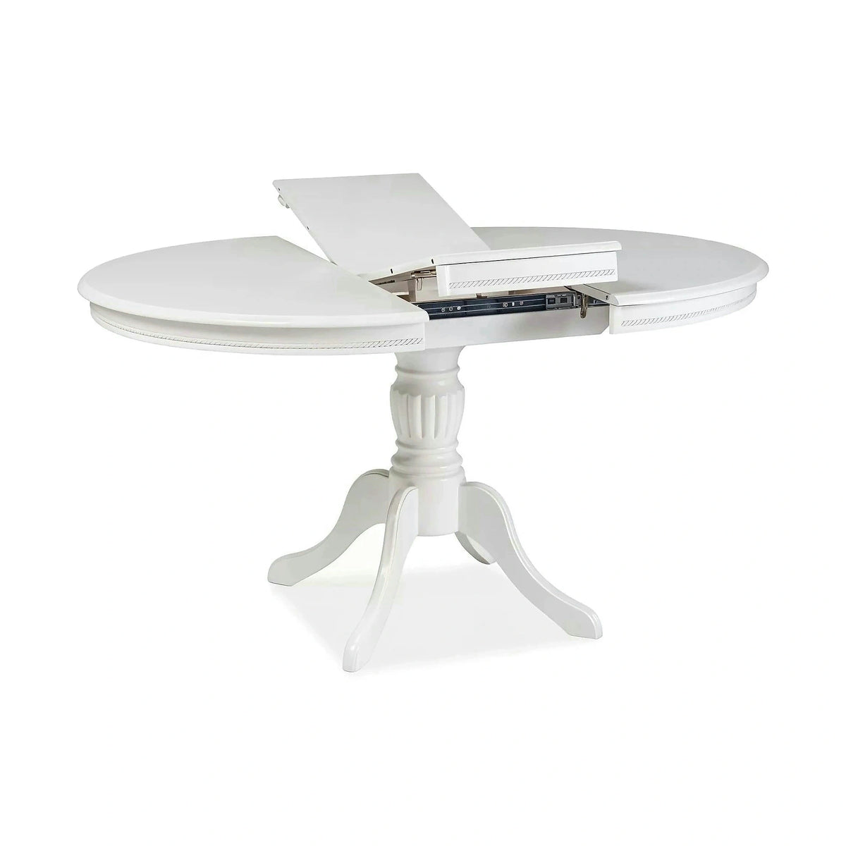 Masa vintage alba OLIVIA, 106/141X106X76 cm