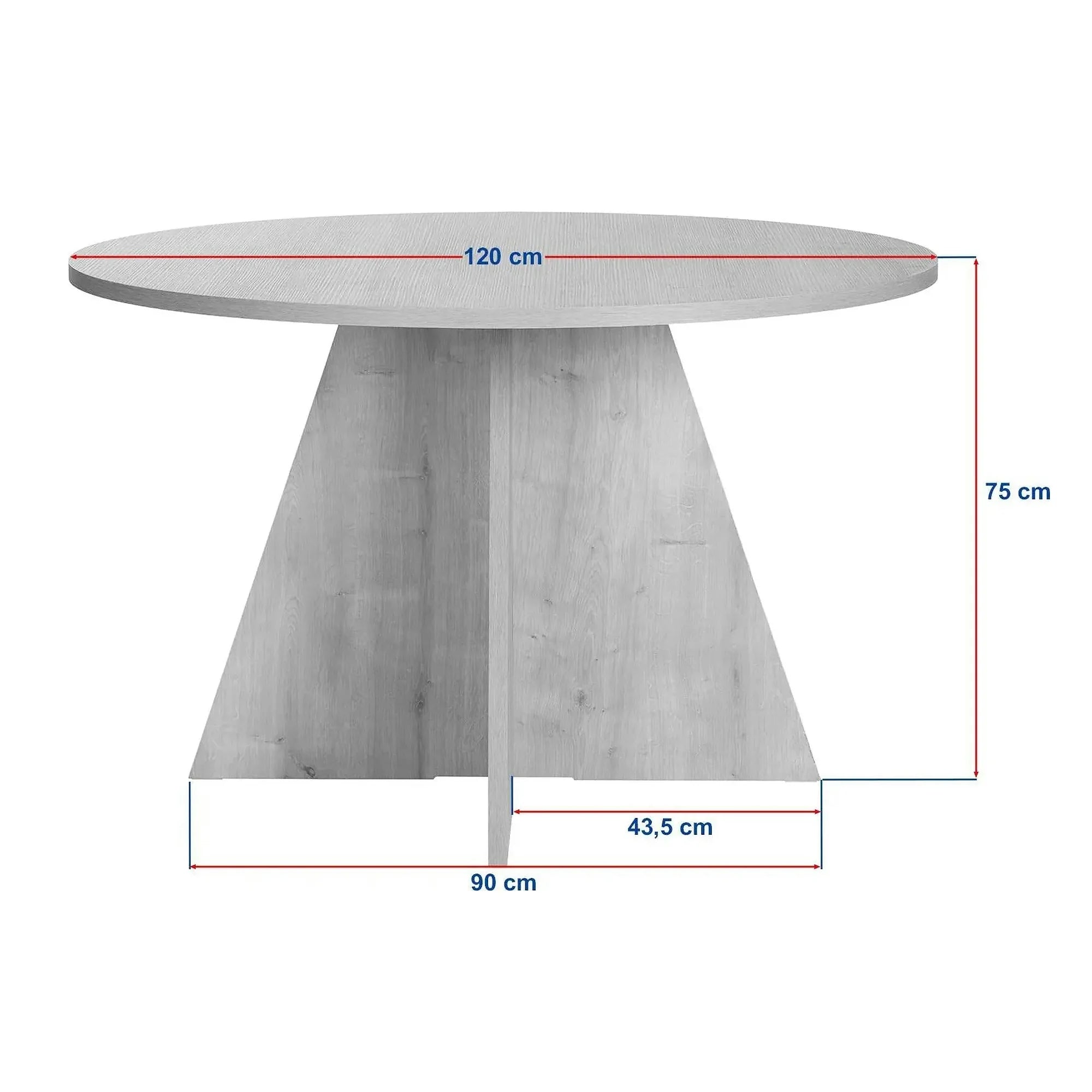 Masa VIRELLA, pin atlantic, PAL, 120x120x75 cm