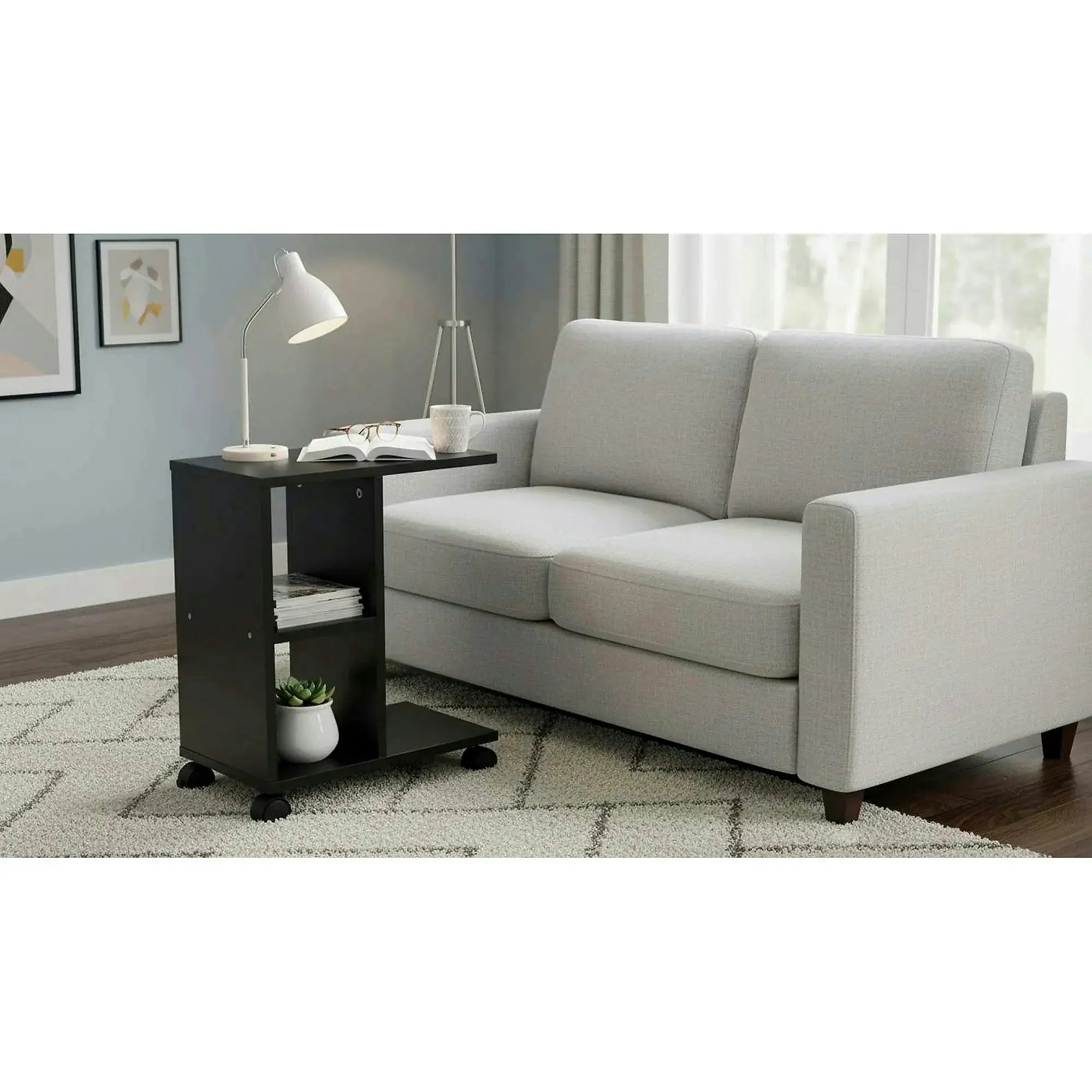 Masuta ABBAS NEW, negru, DTD laminat, 40x24x50 cm