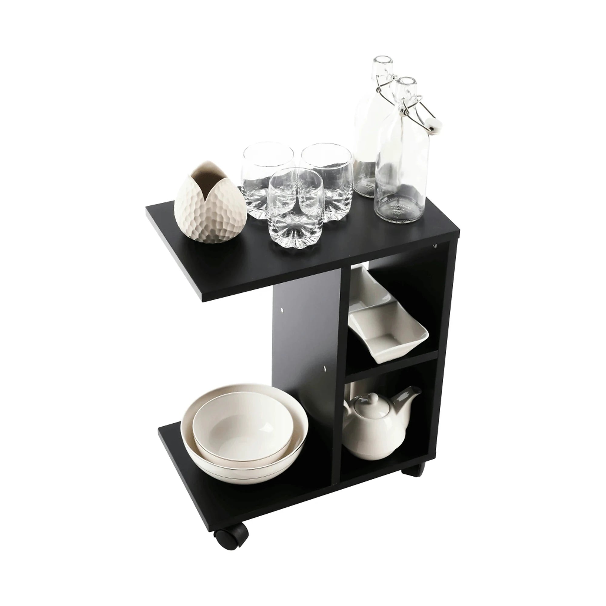 Masuta ABBAS NEW, negru, DTD laminat, 40x24x50 cm