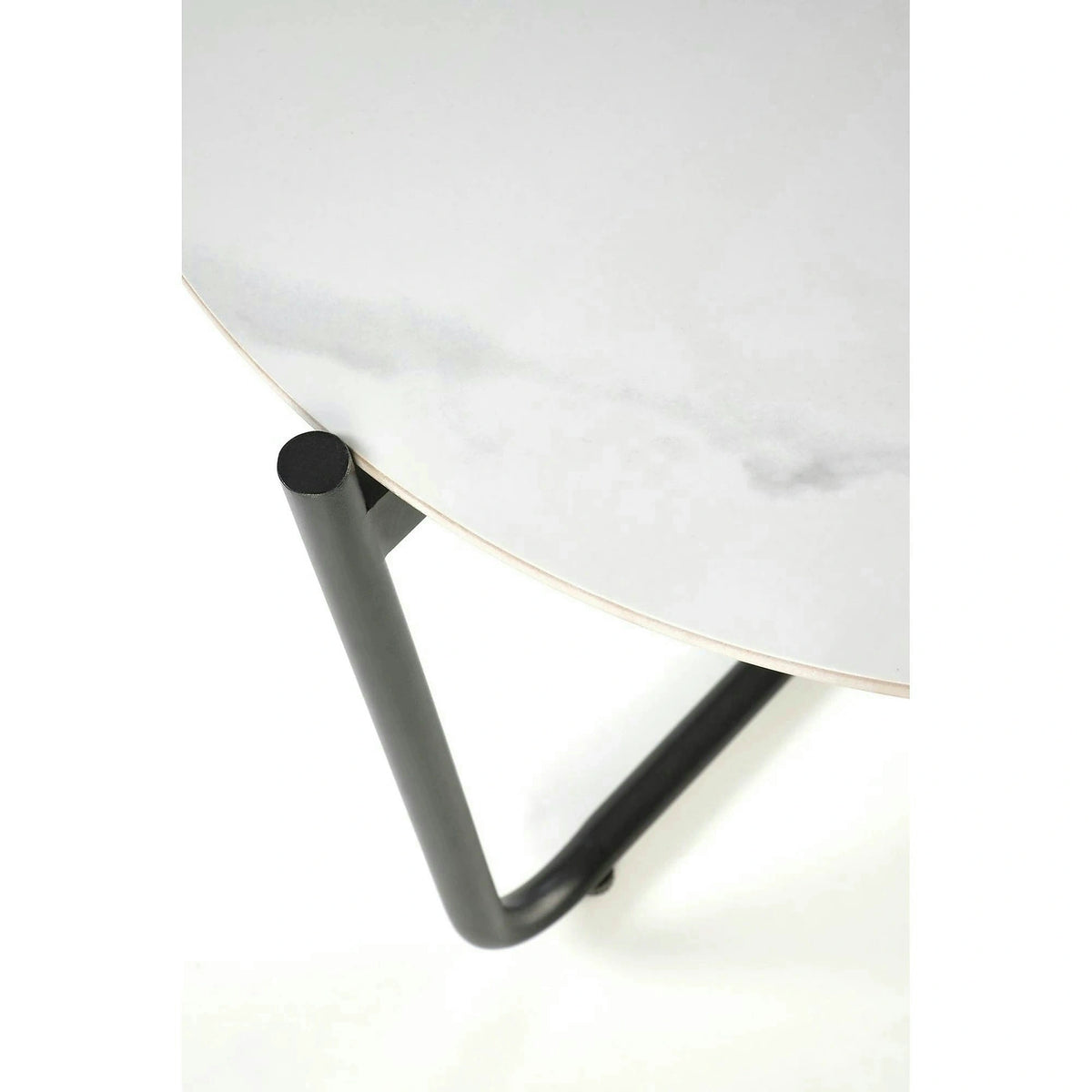 Masuta ACUNA S, alb/negru, ceramica/metal, 50x50x50 cm