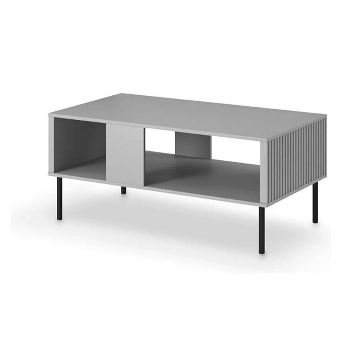 Masuta ASENSIO, gri mat/negru, PAL laminat, 100X60X48 cm