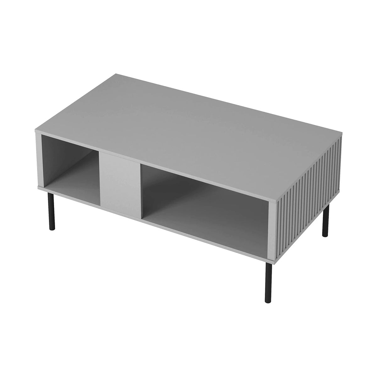 Masuta ASENSIO, gri mat/negru, PAL laminat, 100X60X48 cm