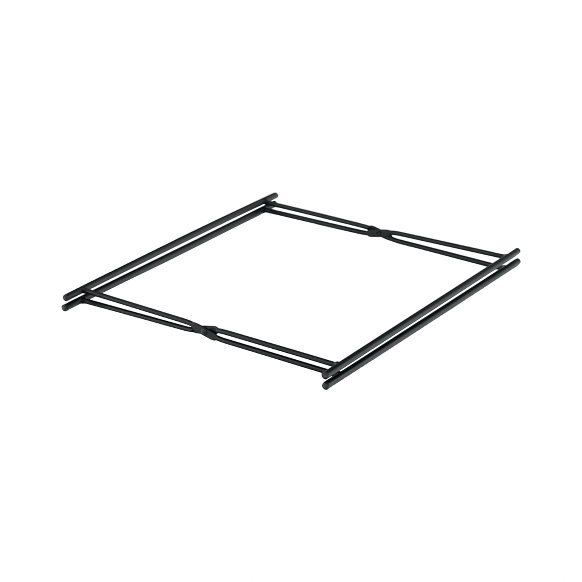 Masuta auxiliara cu tava detasabila RENDER, negru, metal, 47x47x50 cm