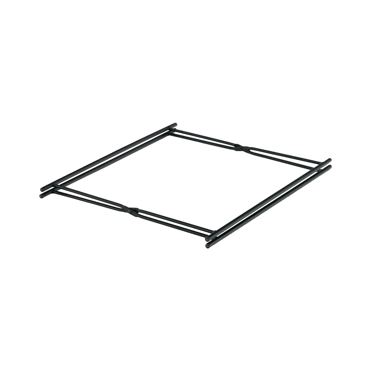 Masuta auxiliara cu tava detasabila RENDER, negru, metal, 47x47x50 cm