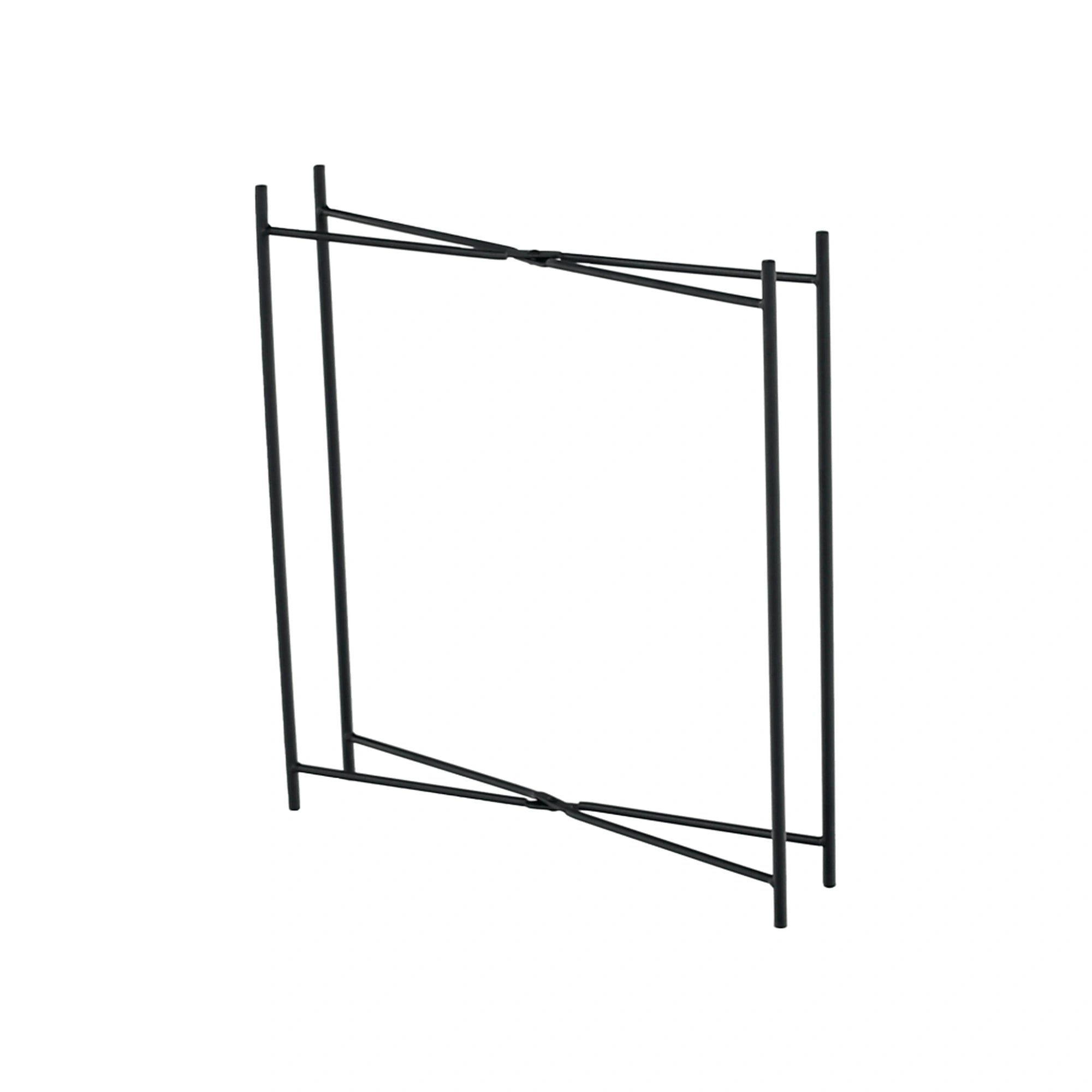 Masuta auxiliara cu tava detasabila RENDER, negru, metal, 47x47x50 cm
