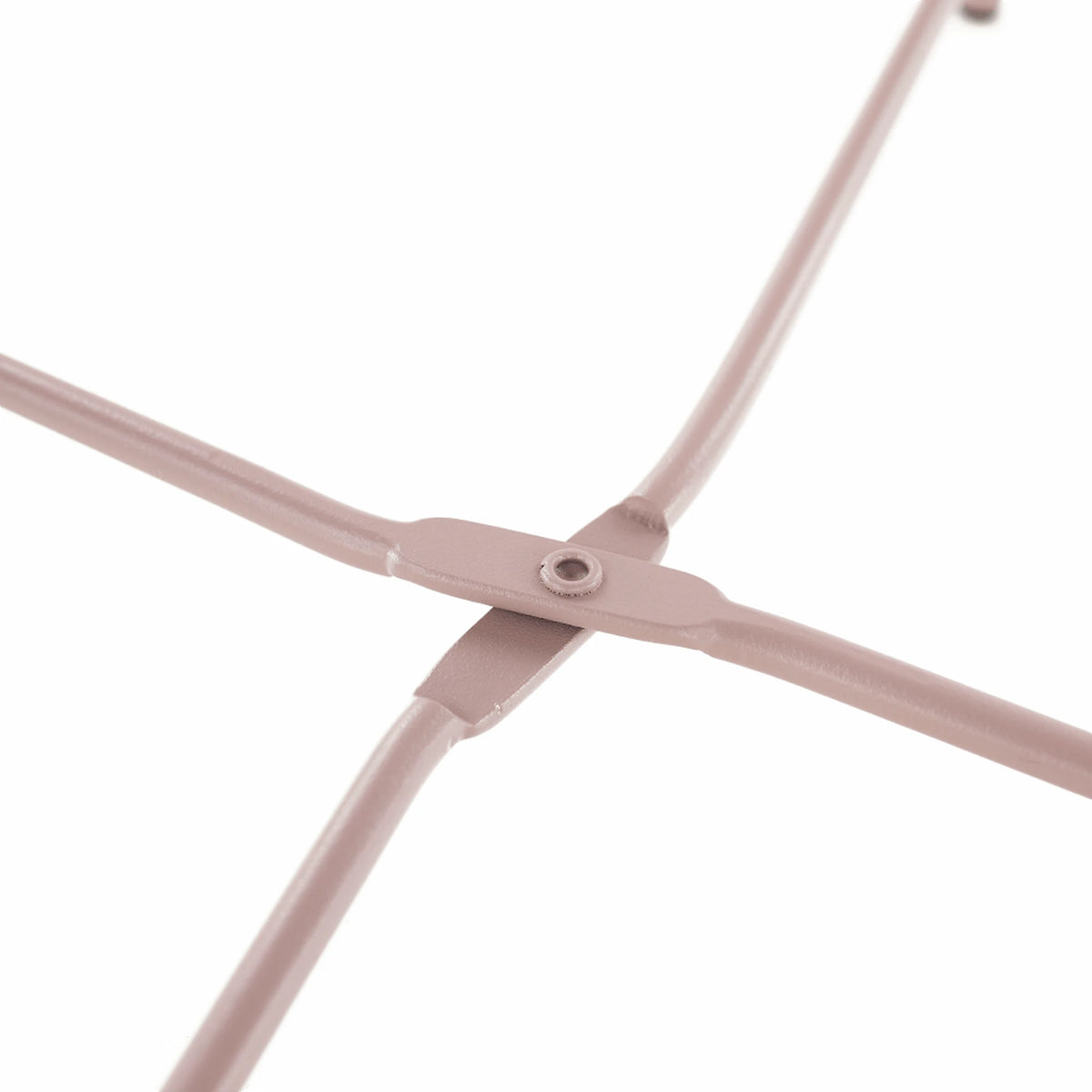Masuta auxiliara cu tava detasabila RENDER, roz nude, metal, 47x47x50 cm