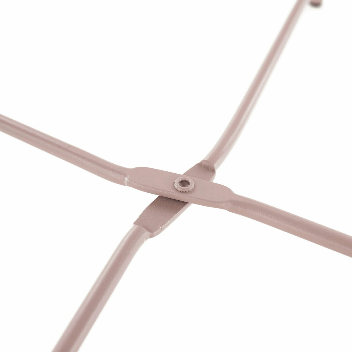 Masuta auxiliara cu tava detasabila RENDER, roz nude, metal, 47x47x50 cm