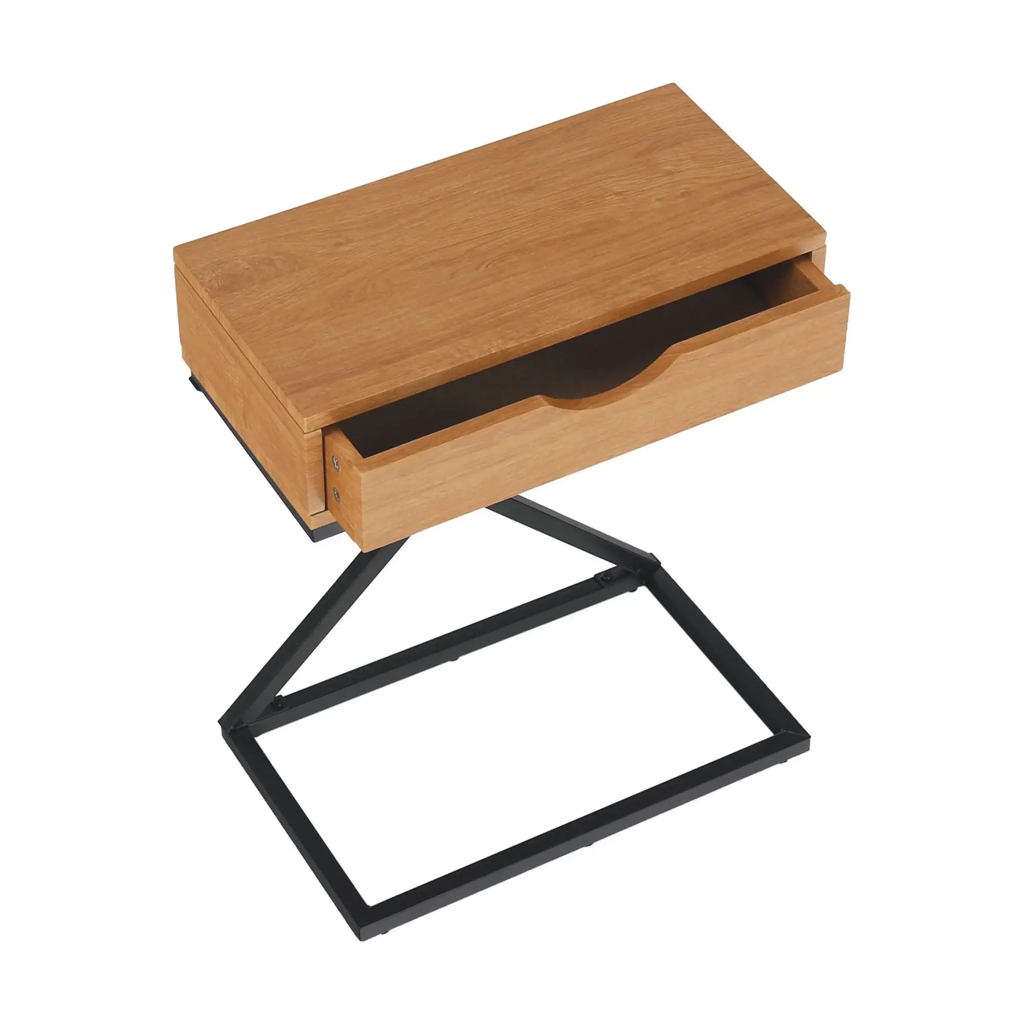 Masuta auxiliara VIRED, stejar/negru, 50x30x60 cm