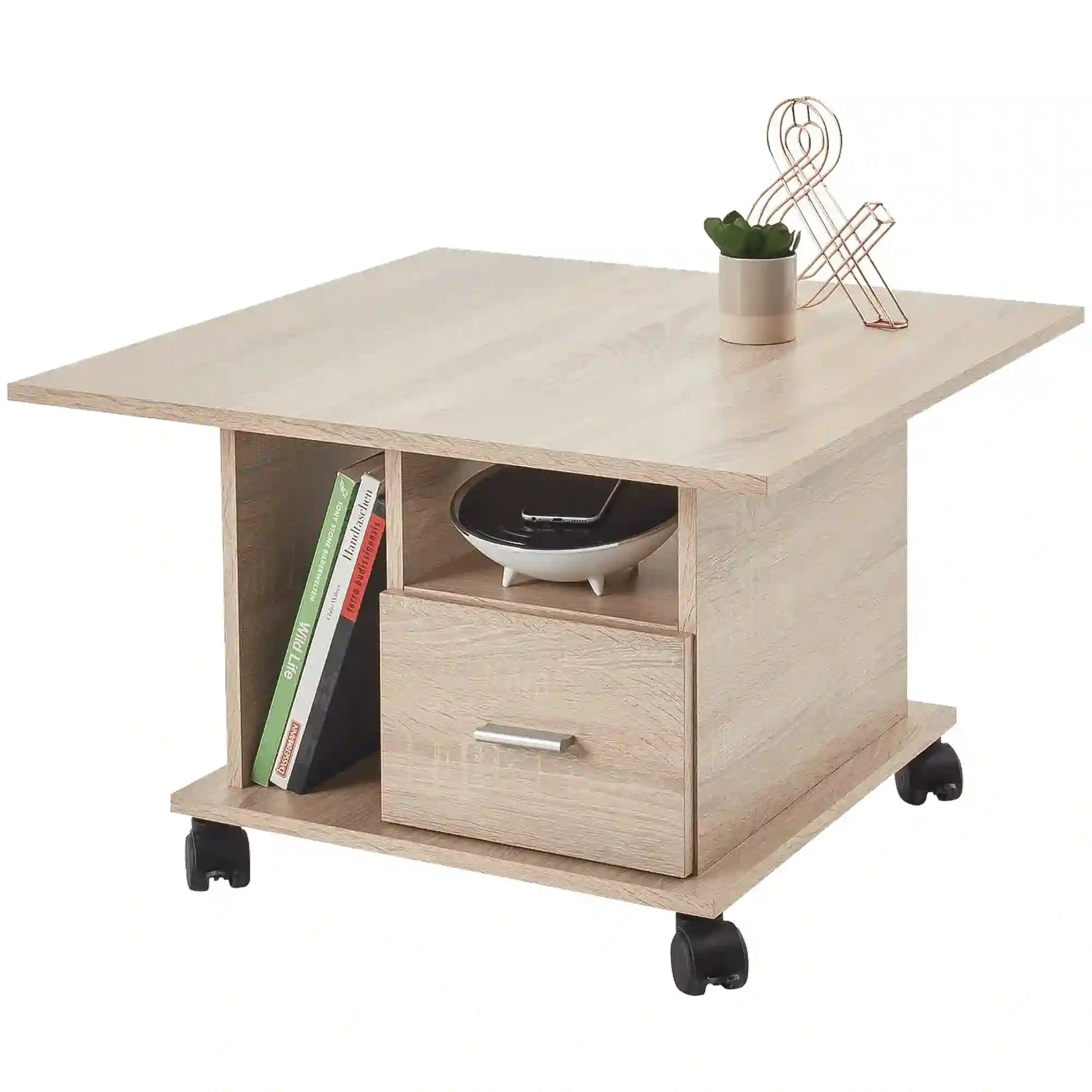 Masuta cafea ACTIVO1, stejar sonoma, PAL, 70X70X45 cm