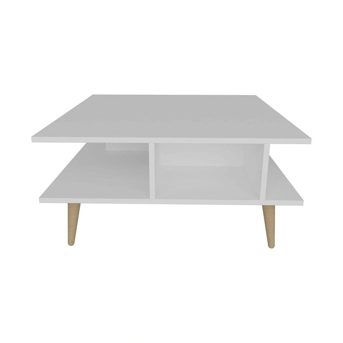 Masuta cafea Akya, alb, PAL melaminat, 89x89x44 cm