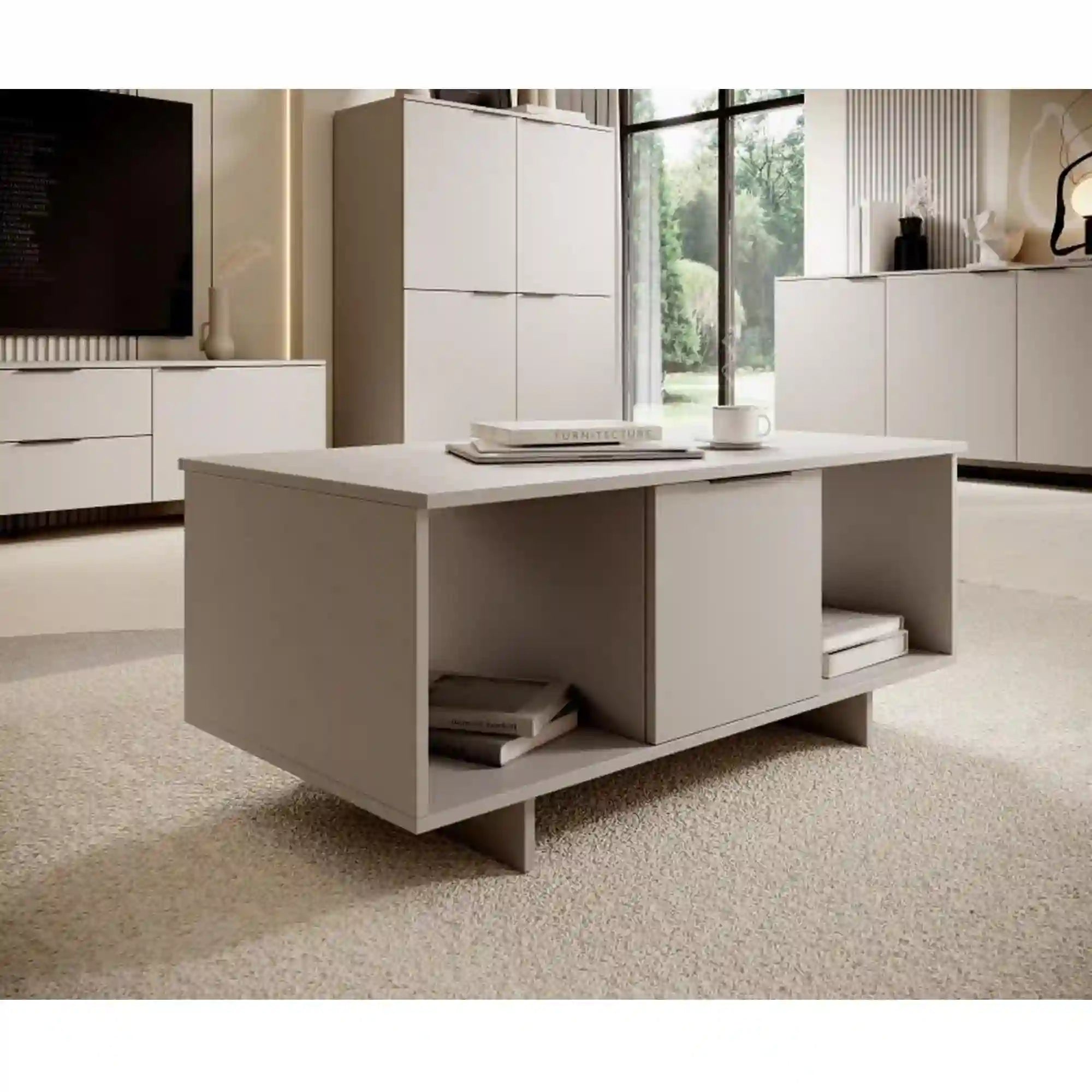 Masuta cafea ALMA, casmir, PAL laminat, 100x55x55 cm