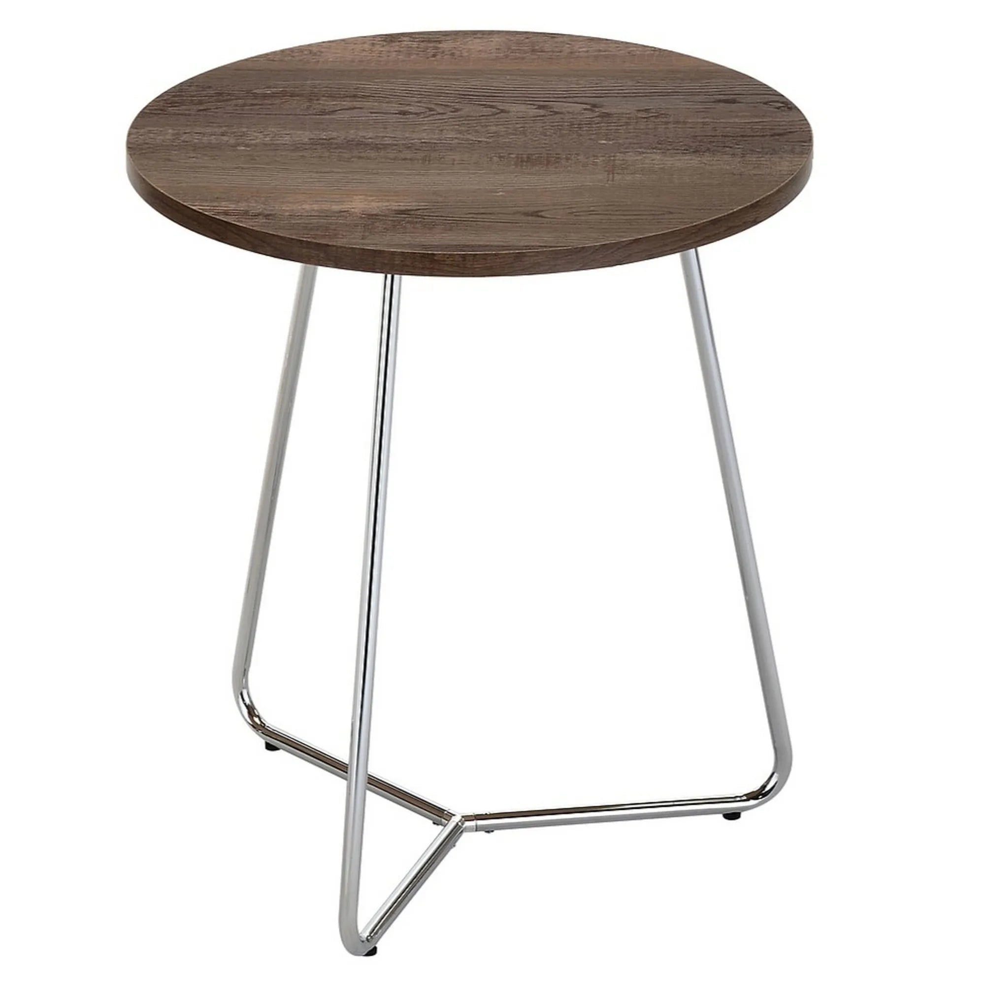 Masuta cafea ALTA B, nuc/crom, 45x50 cm