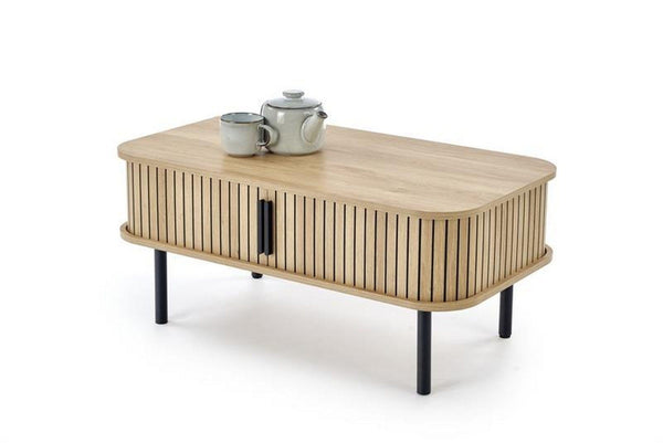 Masuta cafea ANGELINA, stejar/negru, 90x50x40 cm