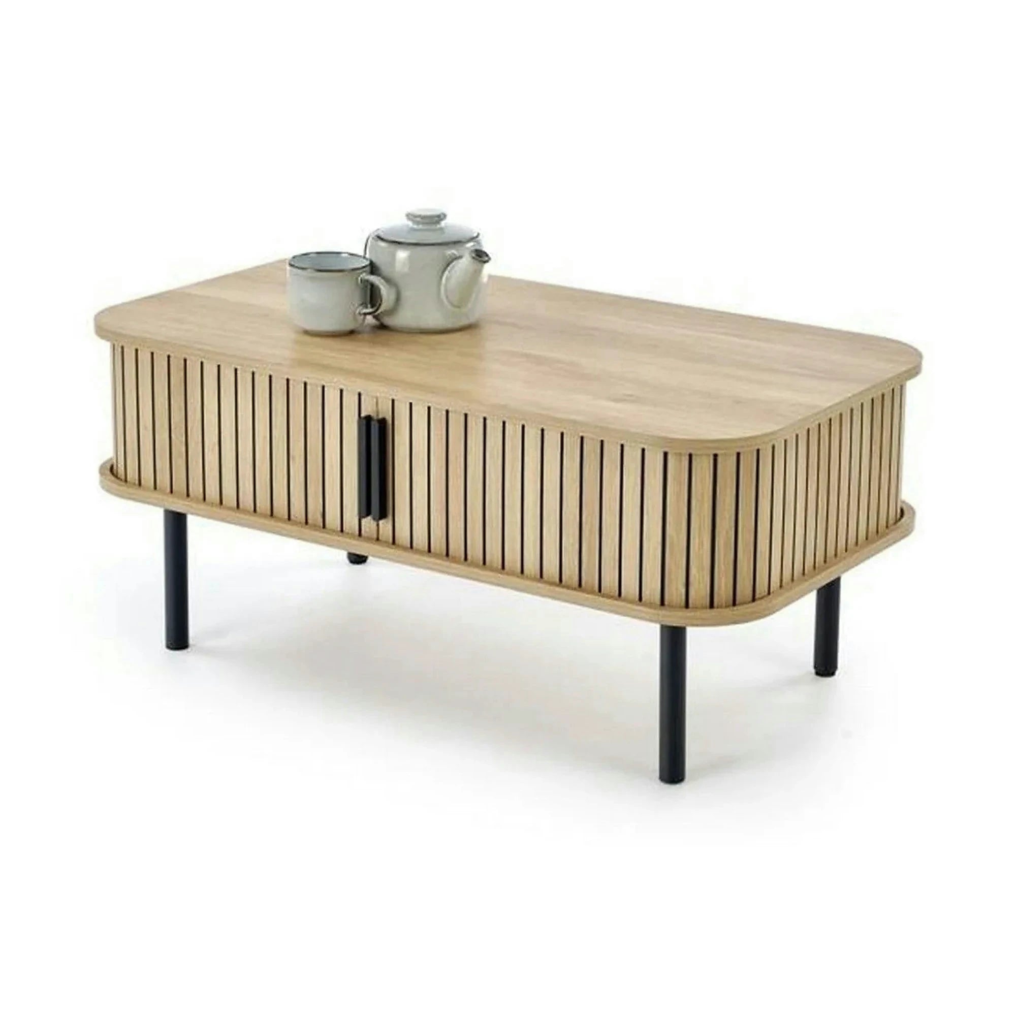 Masuta cafea ANGELINA, stejar/negru, 90x50x40 cm