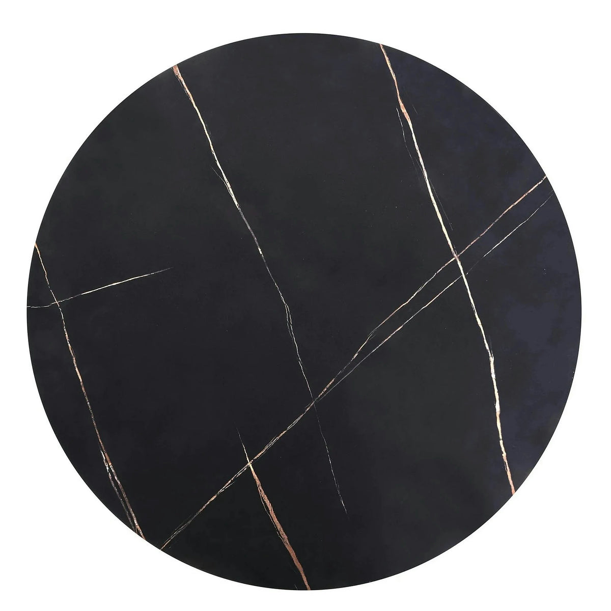 Masuta cafea ANTICA, negru cu efect de marmura/negru, 80x80x36 cm