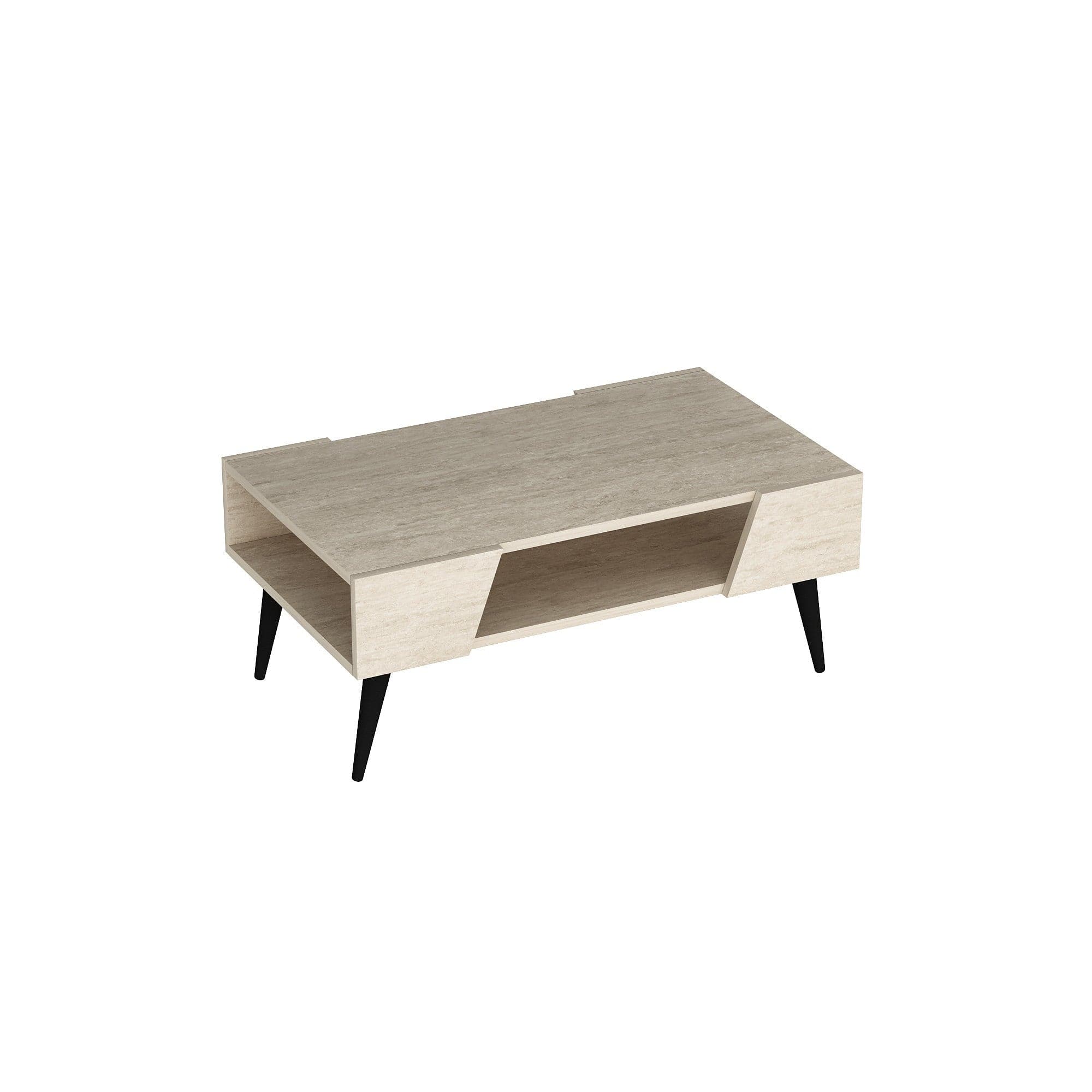 Masuta cafea AREN, crem, PAL melaminat, 90x54x38 cm