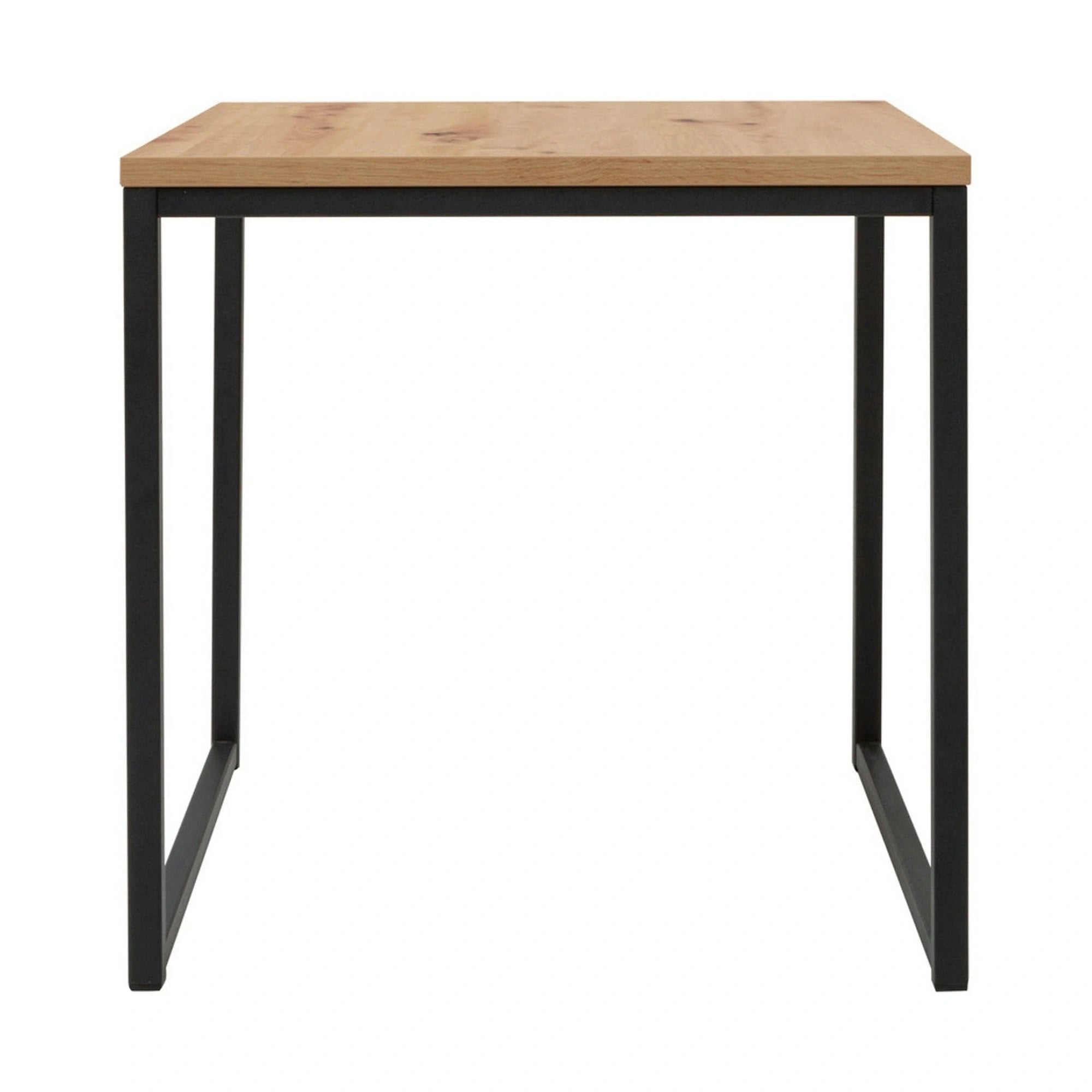 Masuta cafea AROZ, stejar artisan/negru, PAL/metal, 50x50 cm