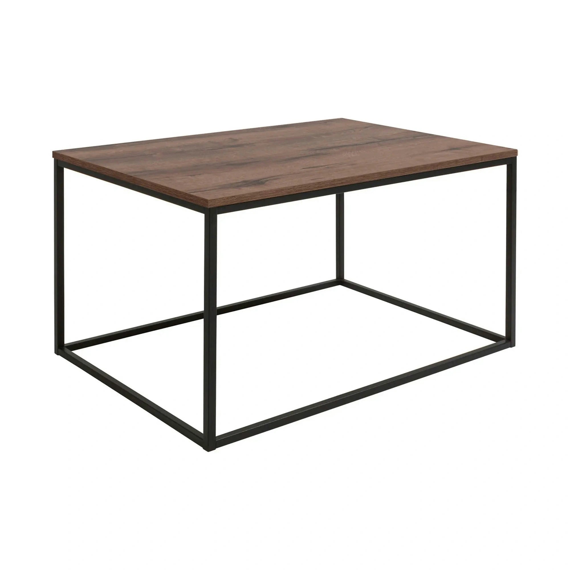 Masuta cafea AROZ, stejar/negru, PAL/metal, 100x69x53 cm
