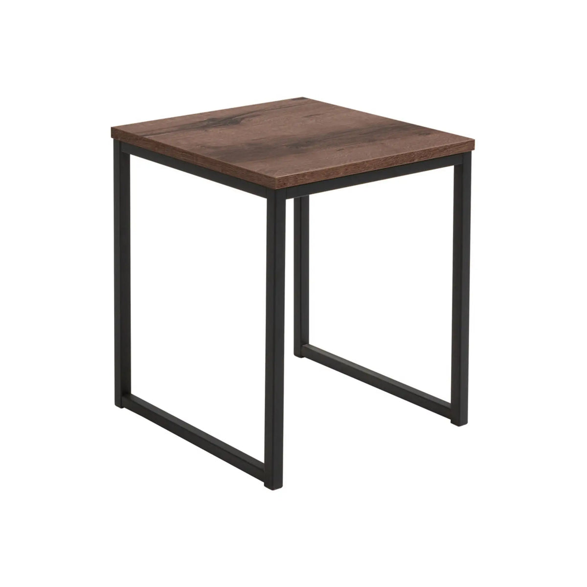 Masuta cafea AROZ, stejar/negru, PAL/metal, 50x50x50 cm