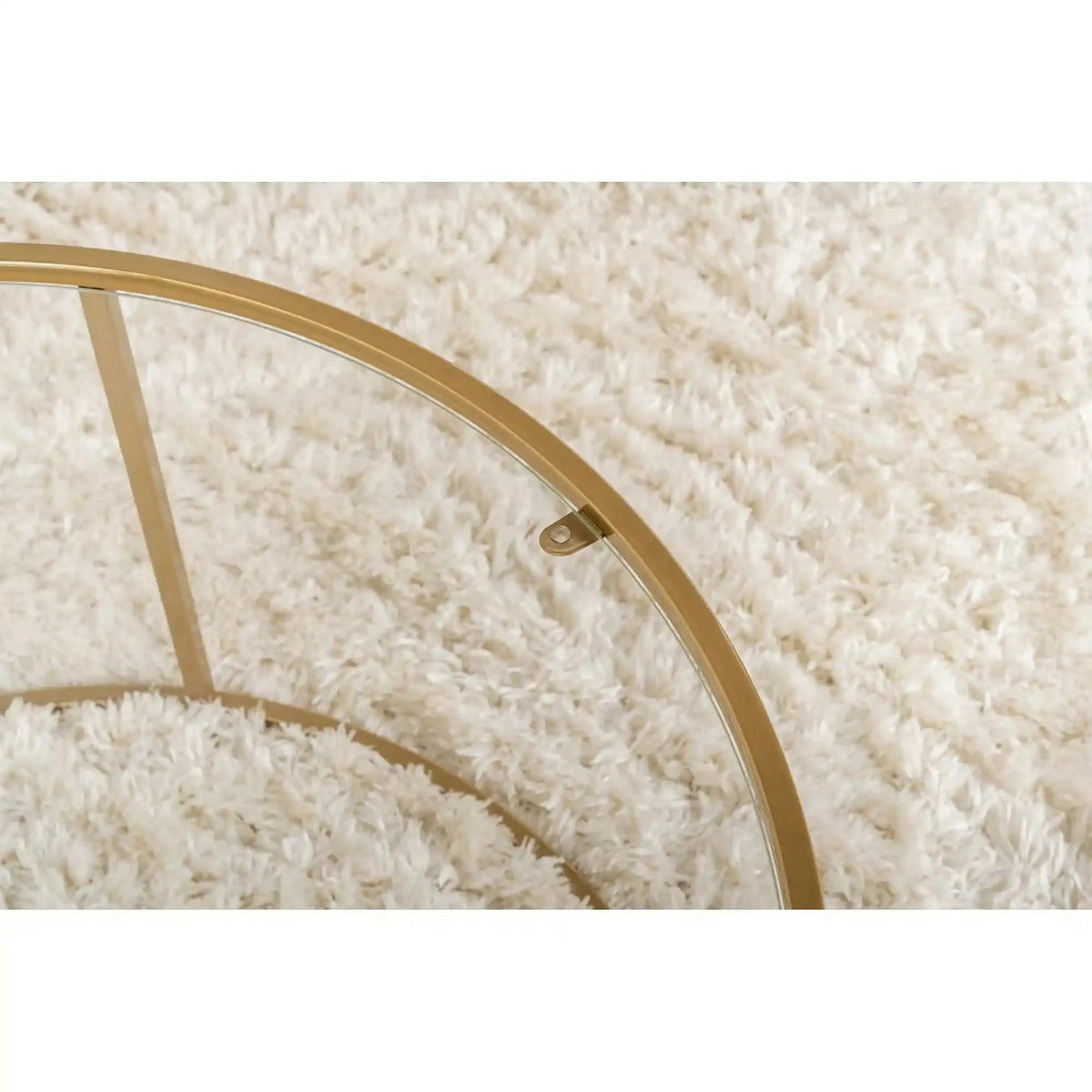 Masuta cafea AURUM, auriu, sticla/metal, 80x80x43 cm