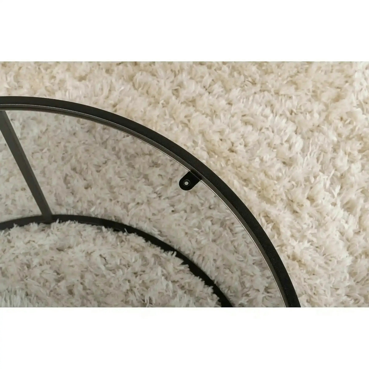 Masuta cafea AURUM, negru, sticla/metal, 80x80x43 cm