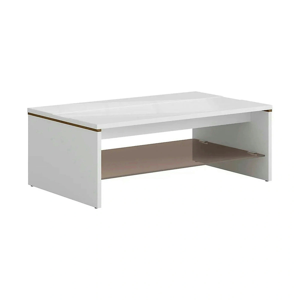 Masuta cafea AZTECA TRIO, alb, PAL, 110x65x40 cm